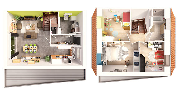 surface habitable de 81,20 m2 et de 91,05 m2 utiles